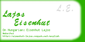 lajos eisenhut business card